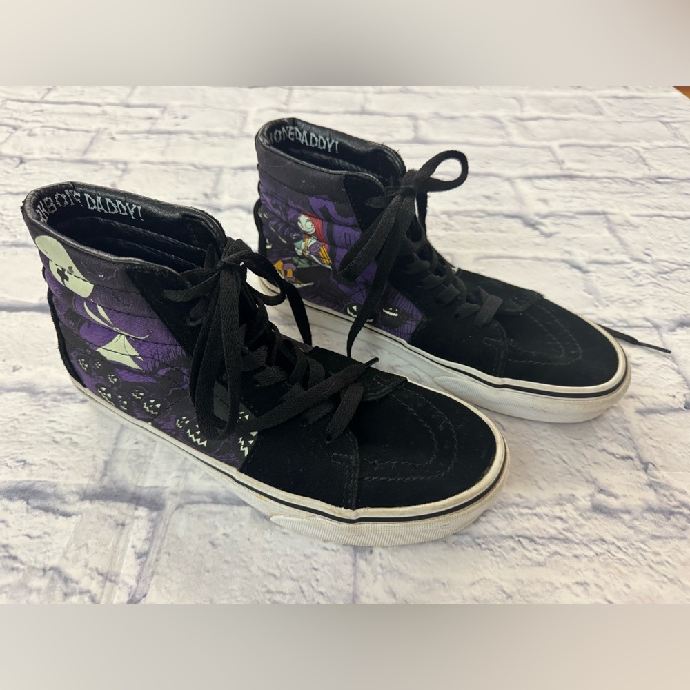 Vans Nightmare Before Christmas Black/Purple High-Tops ladies sz 7.5 (men’s 6)